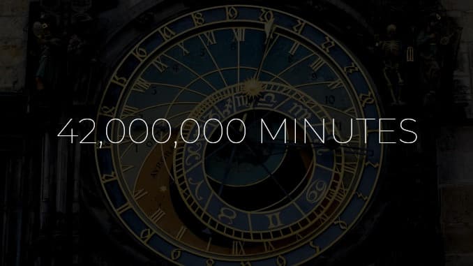 Cover Image for 42,000,000 Minutes